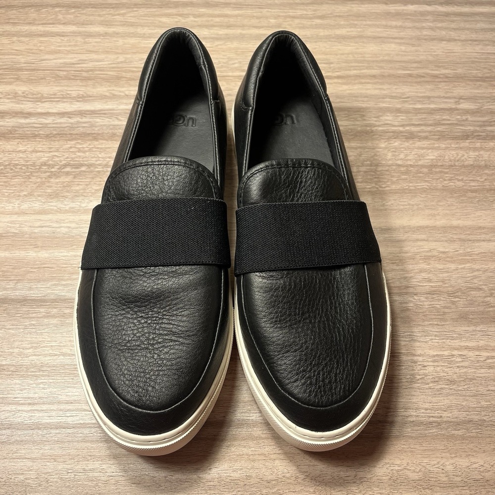 UGG Women's Black Chayze Leather Slip On Sneaker‎ Size 9.5 - Picture 2 of 8